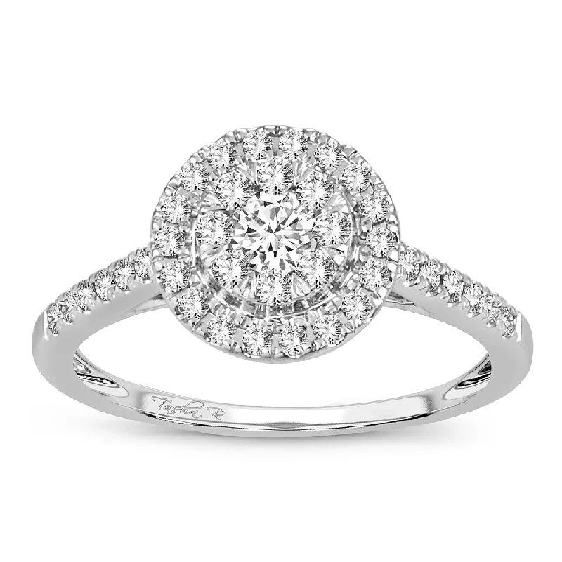 Engagement rings with infinity design for women -14K 0.50CT Diamond ring