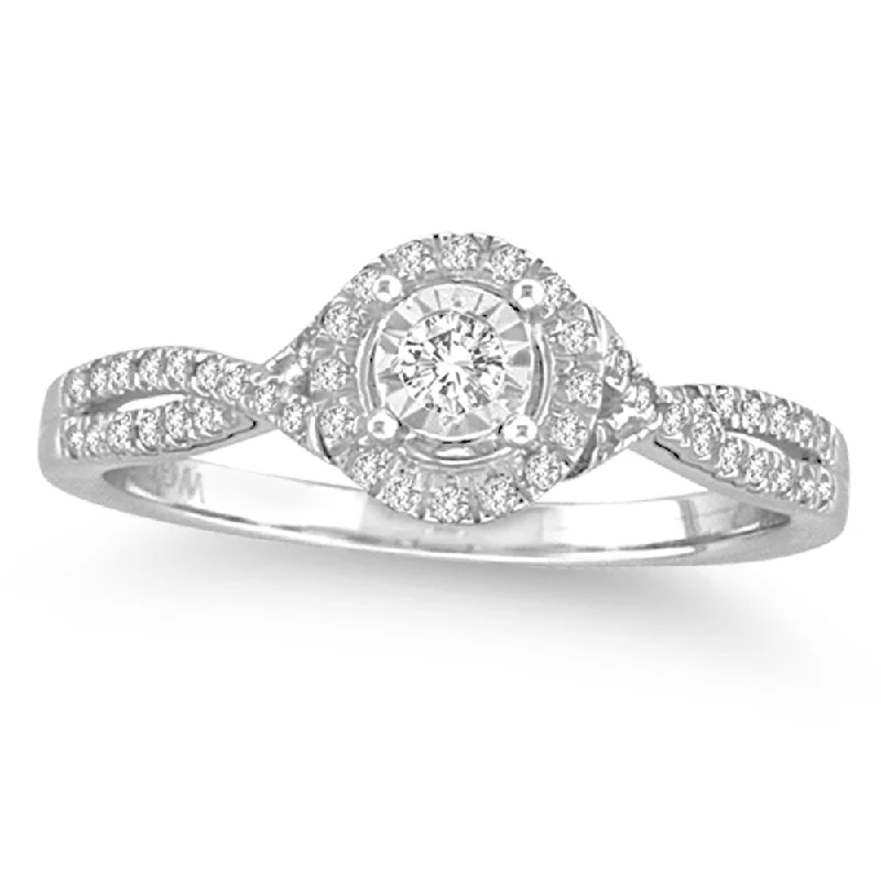 Antique engagement rings for women -14K 0.25CT Diamond RING