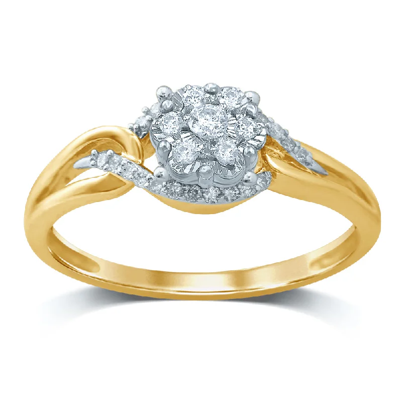 Engagement rings with ethical diamonds for women -14K Diamond RING