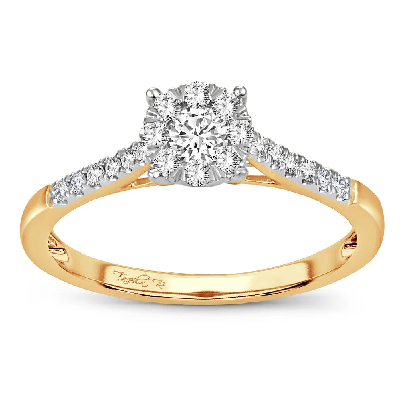 Timeless engagement rings for women -14K 0.35CT Diamond ring