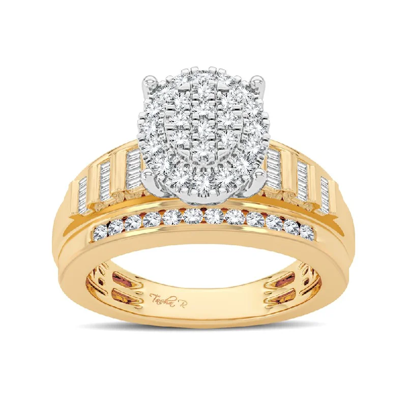 Platinum engagement rings for women -10K 0.50CT Diamond Ring