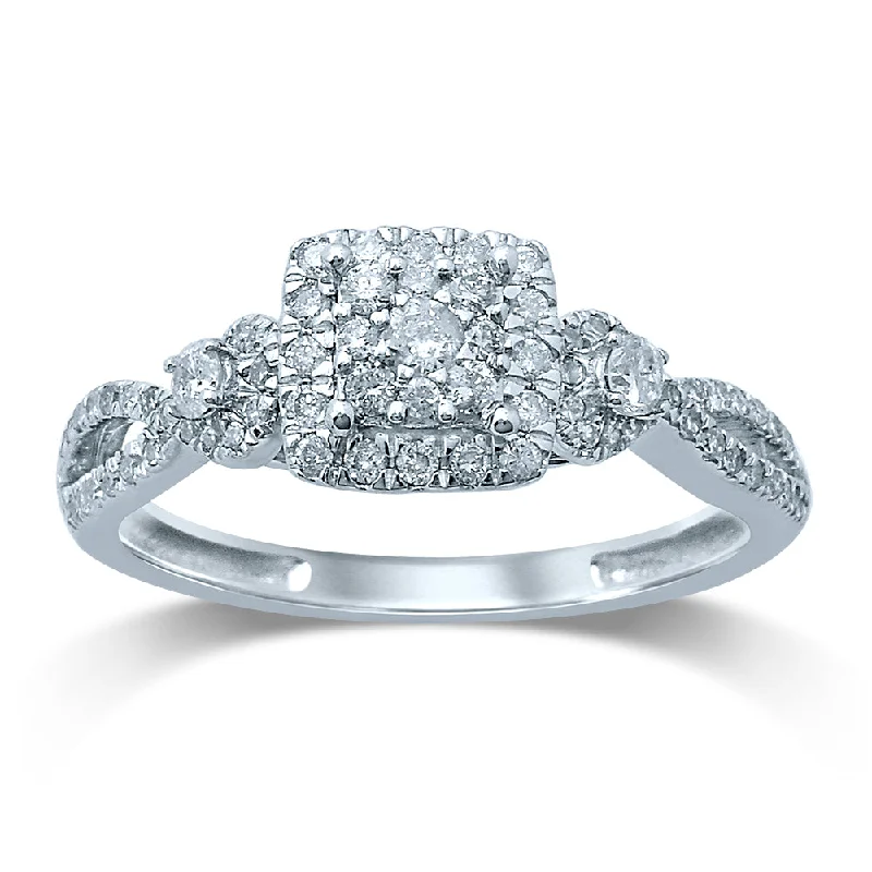 Engagement rings with round diamonds for women -14k 0.50CT Diamond RING