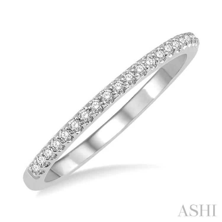 Unique engagement rings for women -1/5 ctw Round Cut Diamond Wedding Band in 14K White Gold