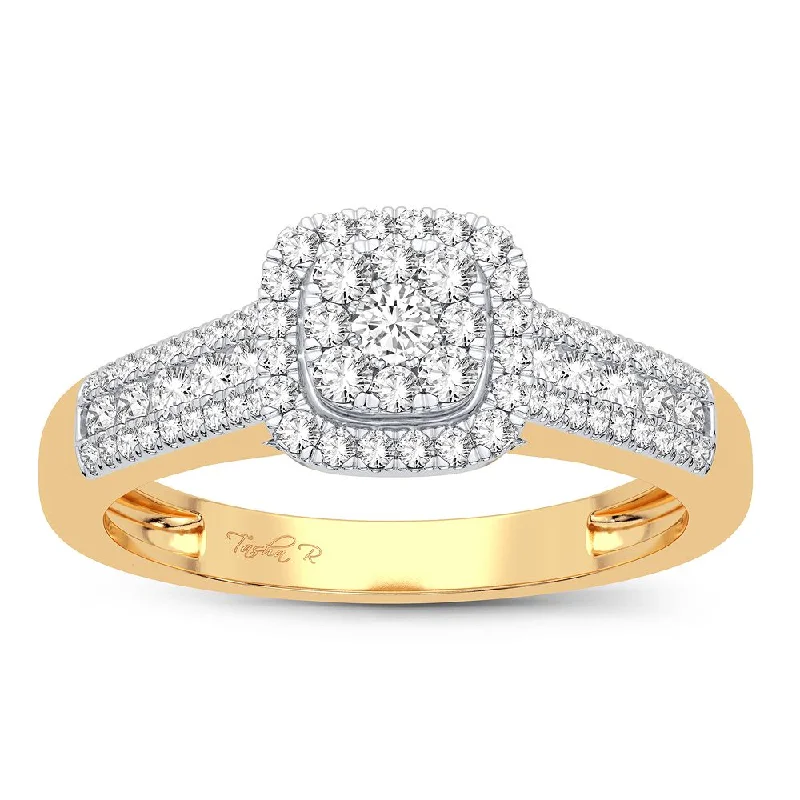 Engagement rings with infinity design for women -14K 0.45CT Diamond Ring