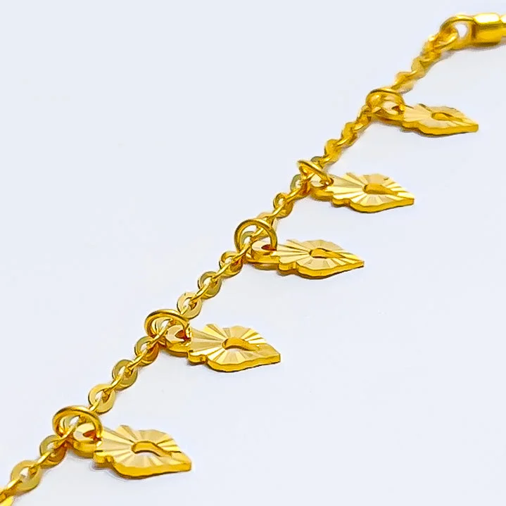 Stretch bracelets for women -Tasteful Adorned 22k Gold Baby Bracelet