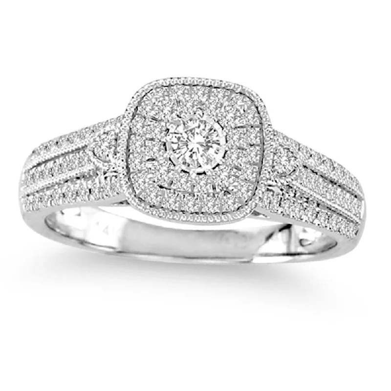 Engagement rings with prong setting for women -14K 0.40CT Diamond RING