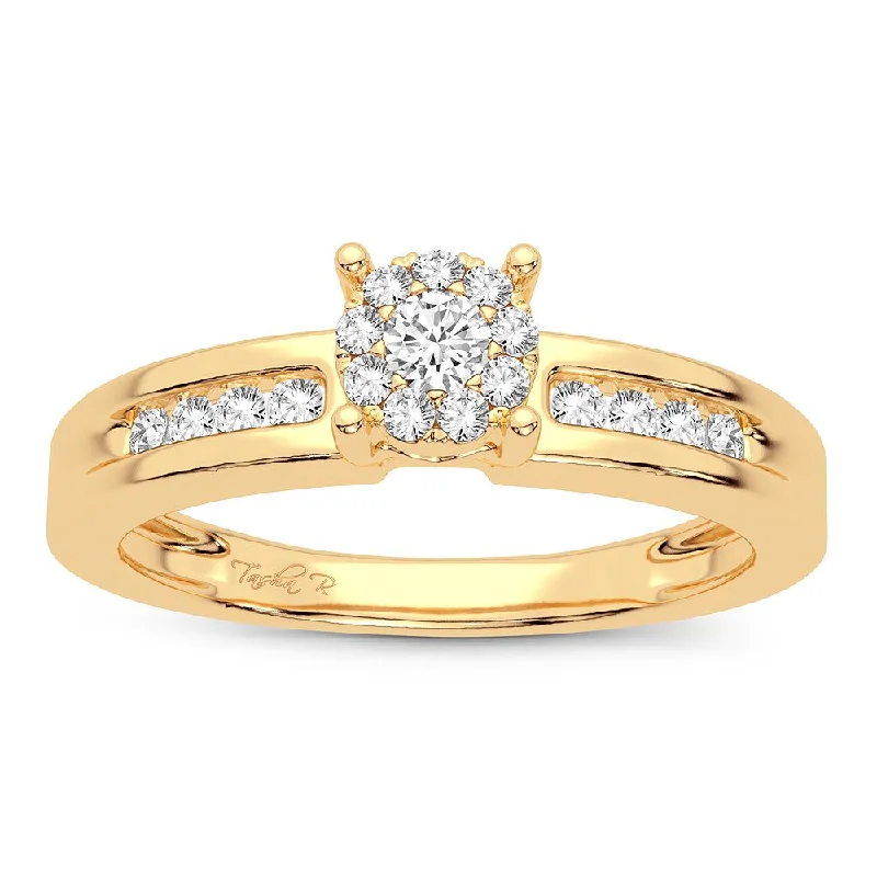 Engagement rings with prong setting for women -14K 0.25CT Diamond Ring