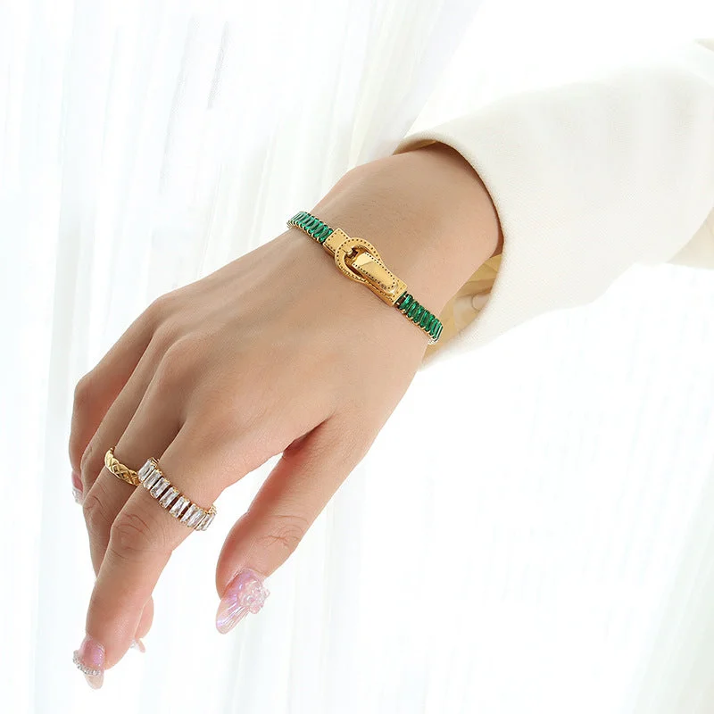 E335-Gold Beccarite Bracelet