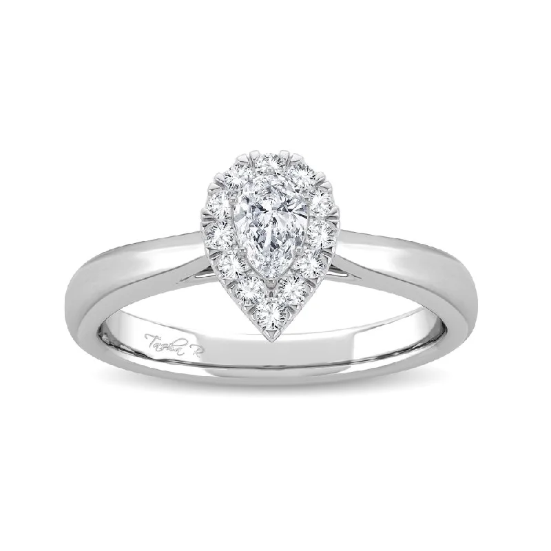 Vintage engagement rings for women -14K 0.33ct Diamond Promise Ring