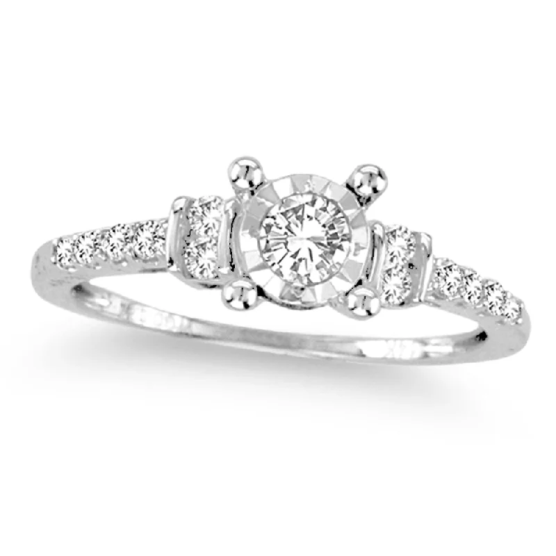 Engagement rings with milgrain details for women -14K  0.50CT  Diamond RING