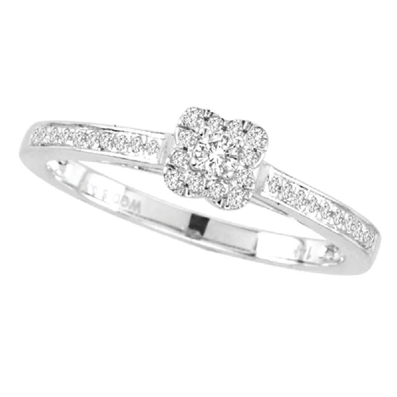 Solitaire engagement rings for women -14K 0.18CT Diamond RING