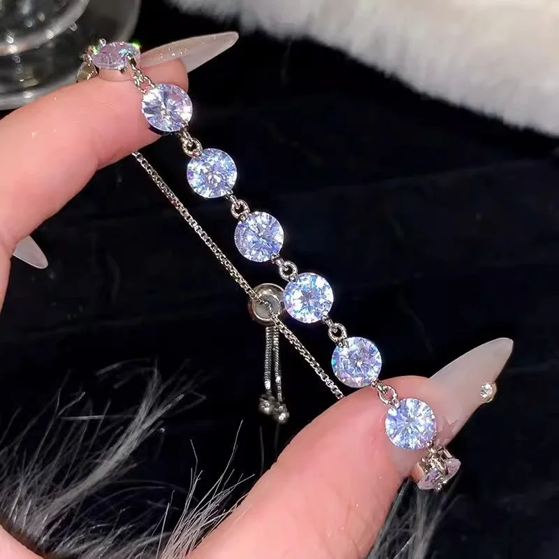 Light Luxury Crystal Zircon Bracelet-Pull-out Type