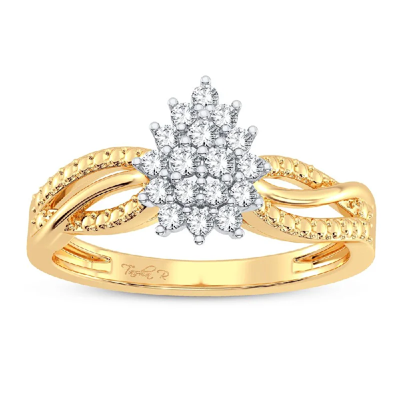 Engagement rings with princess diamonds for women -10K 0.20CT DIAMOND RING