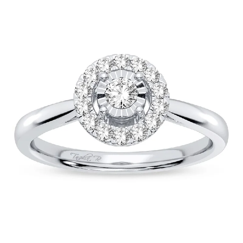 Engagement rings with real diamonds for women -14K 0.25CT Diamond Ring