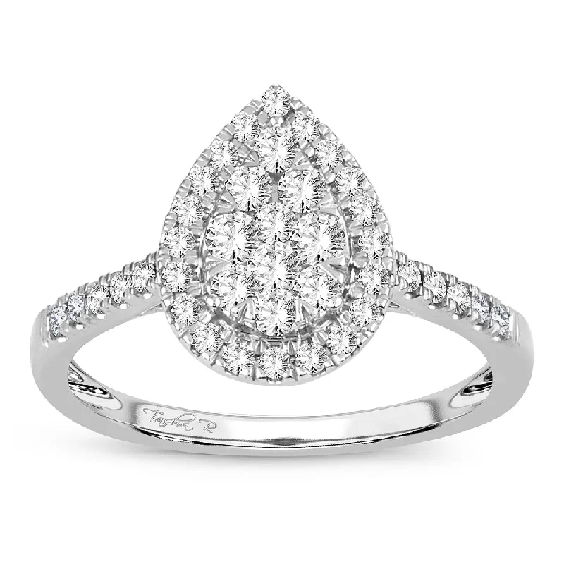 Antique engagement rings for women -14K 0.50CT Diamond ring