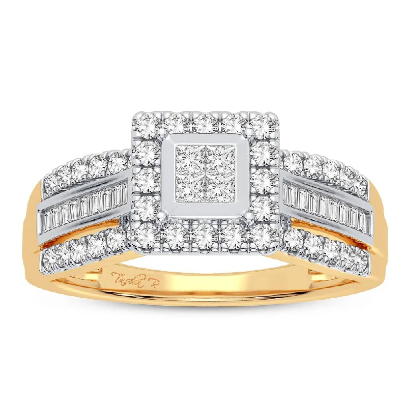 Personalized engagement rings for women -14K 0.50CT DIAMOND RING