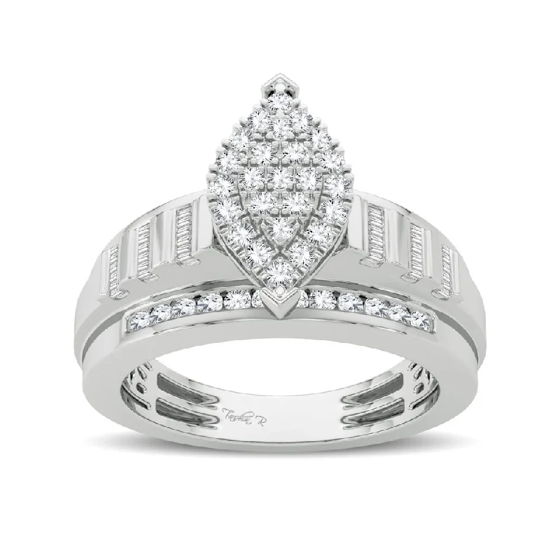 Stackable engagement rings for women -10K 0.50CT Diamond Ring