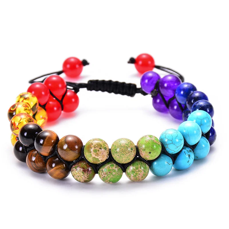 8mm-Colorful Natural Stone Bracelet