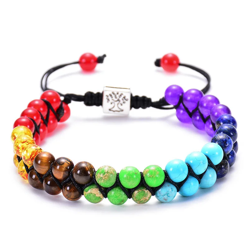 6MM-Colorful Natural Stone Bracelet