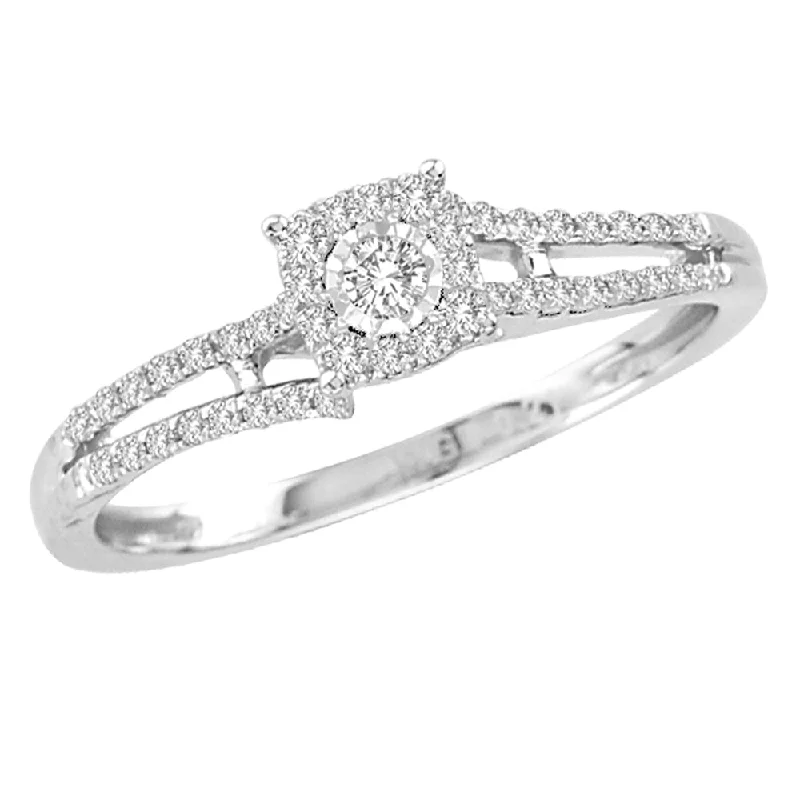 Custom engagement rings for women -14K 0.20CT Diamond RING