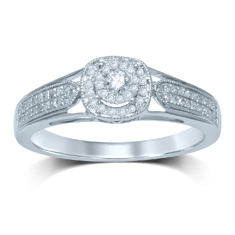 Elegant engagement rings for women -14K  0.27CT  Diamond  RING