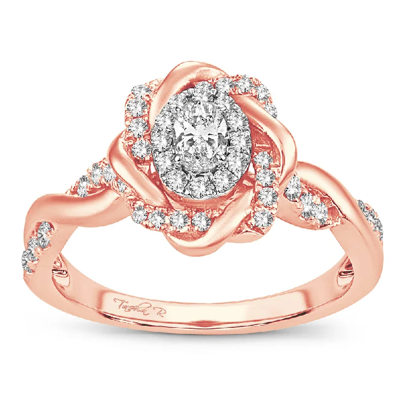 Engagement rings with colored diamonds for women -14K 0.50CT Diamond ring