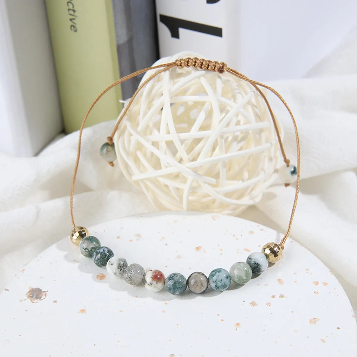 Emerald bracelets for women -Retro Geometric Stone Bracelets 1 Piece