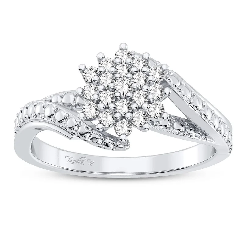 Engagement rings with antique diamonds for women -10K 0.20CT DIAMOND RING