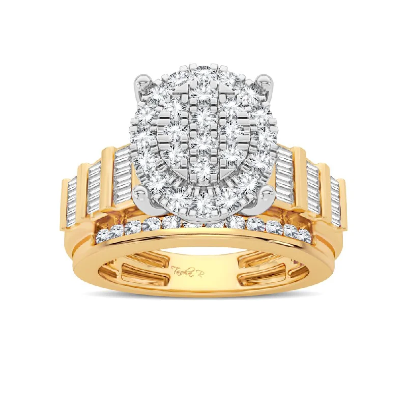 Engagement rings with vintage filigree for women -10K 1.00CT Diamond Ring