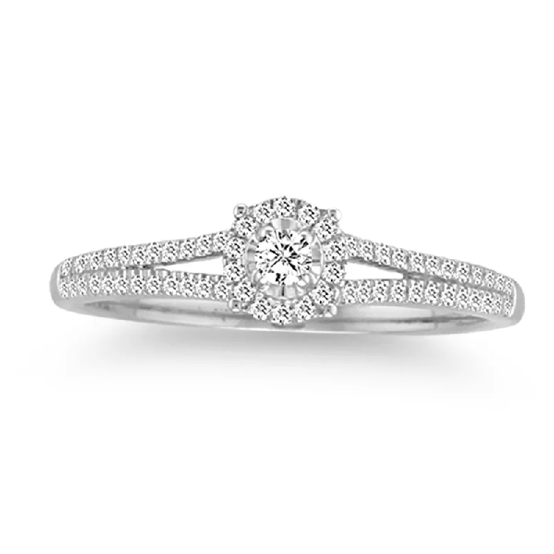 Vintage diamond engagement rings for women -14K 0.16CT Diamond RING