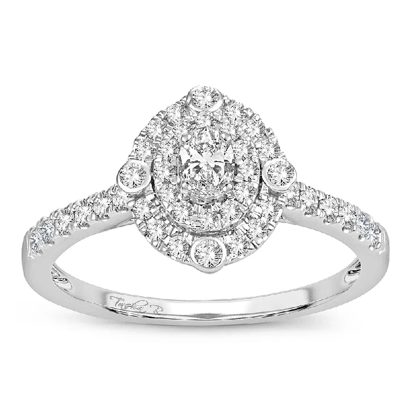 Engagement rings with modern sophistication for women -14K 0.50CT Diamond ring