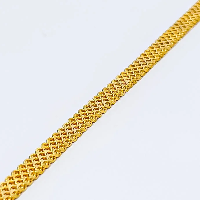 Adjustable bracelets for women -Shiny Sleek 22k Gold Baby Bracelet