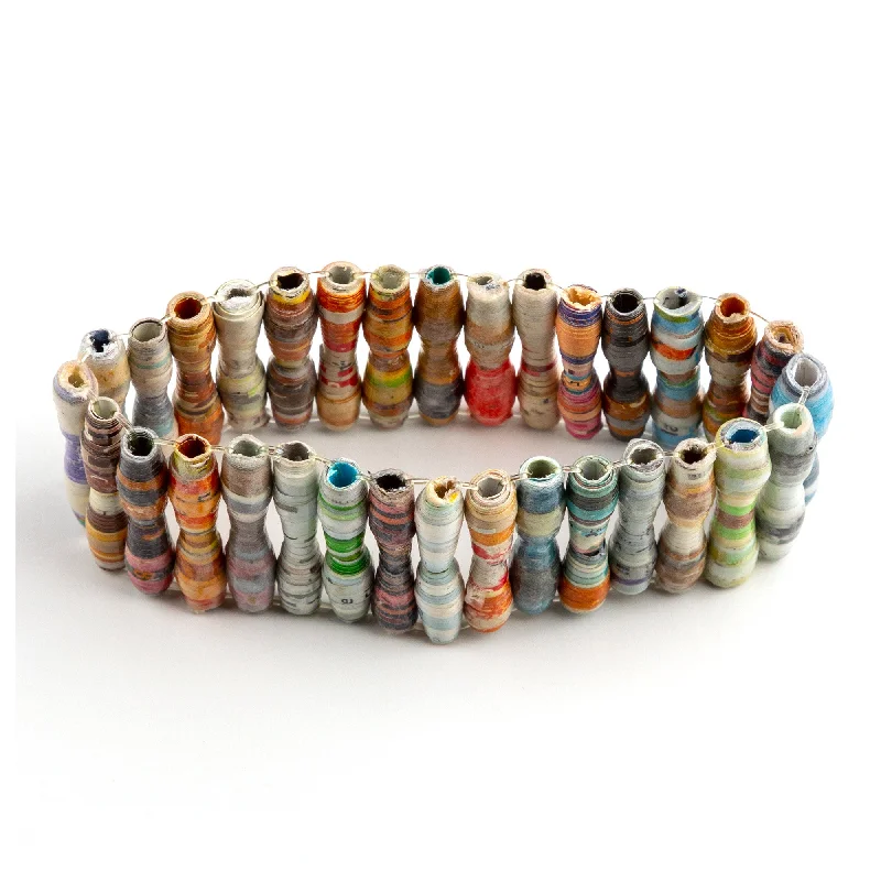 Simple bracelets for women -Recycled Plastic Beaded Bracelet