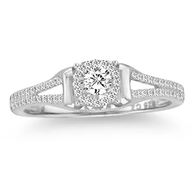 Engagement rings with infinity design for women -14K 0.25CT Diamond RING