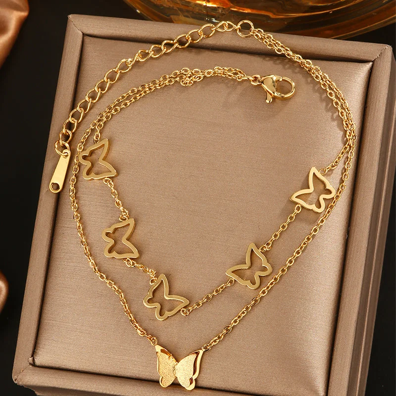 Golden Butterfly Anklet