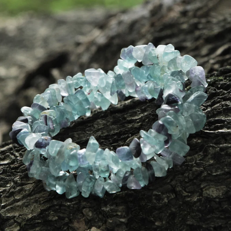 Vintage bangle bracelets for women -Icy Cave Beaded Bracelets