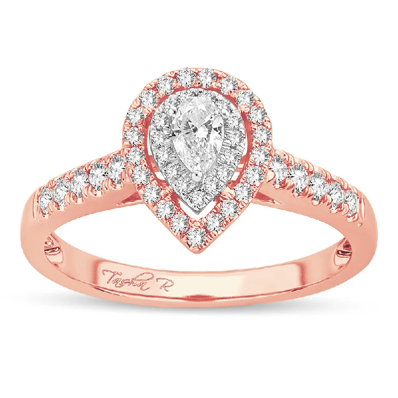 Engagement rings with colored diamonds for women -14K 0.51CT Diamond Ring