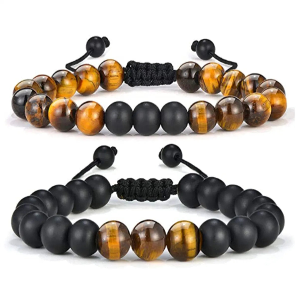 Modern bracelets for women -Fashion Gradient Color Natural Stone Agate Beaded Bracelets