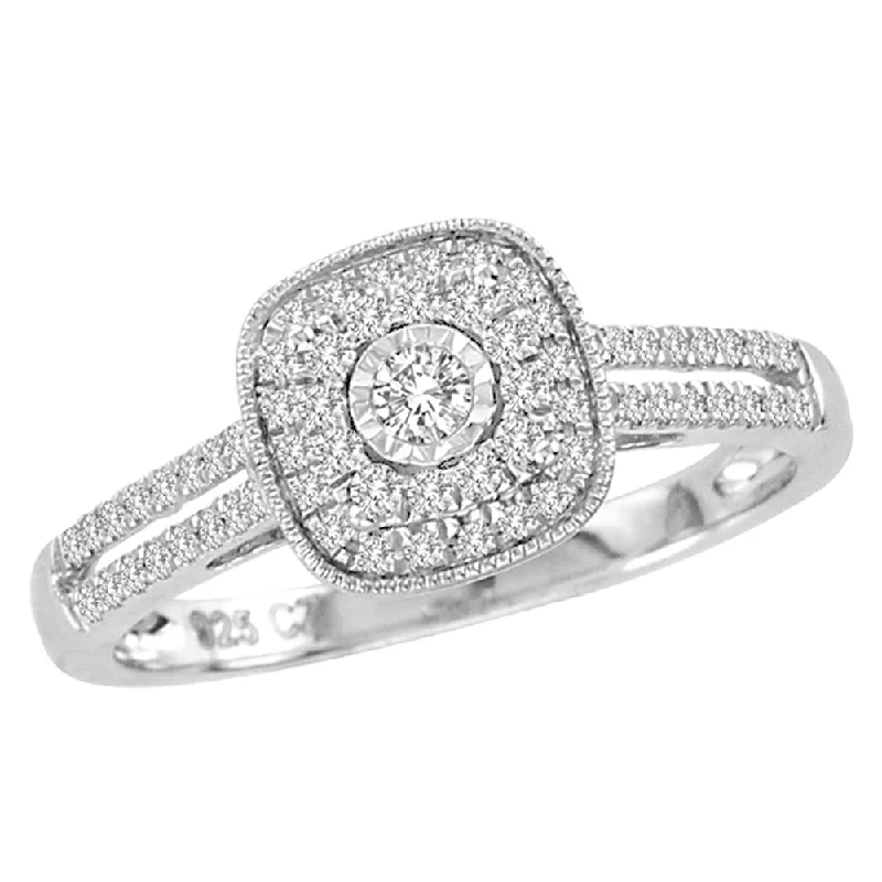 Engagement rings with white diamonds for women -14K  0.30CT Diamond RING