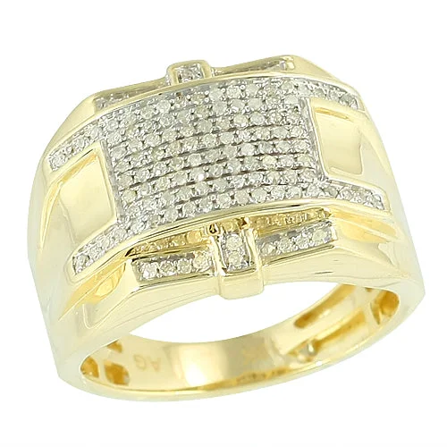 Custom-made engagement rings for women -10KY 0.50CTW DIAMOND MEN'S RING